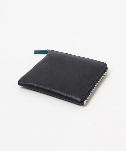 BEAMS PLUS LEATHER DOUBLE ZIPPER WALLET - NAVY / BLUE – Lennox