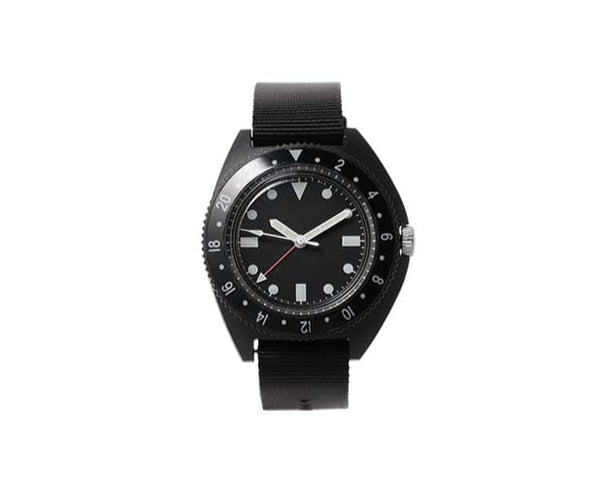 BEAMS PLUS MILITARY TRAVEL WATCH P24 - BLACK – Lennox & Harvey