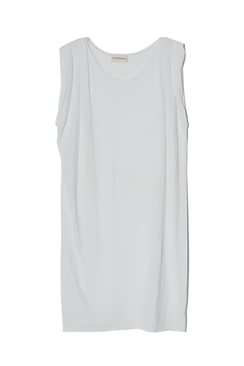 ROLLED SLEEVE TUNIC - WHITE