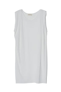 ROLLED SLEEVE TUNIC - WHITE