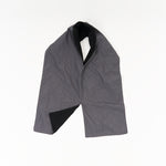 2WAY QUILT PONCHO - GREY / BLACK
