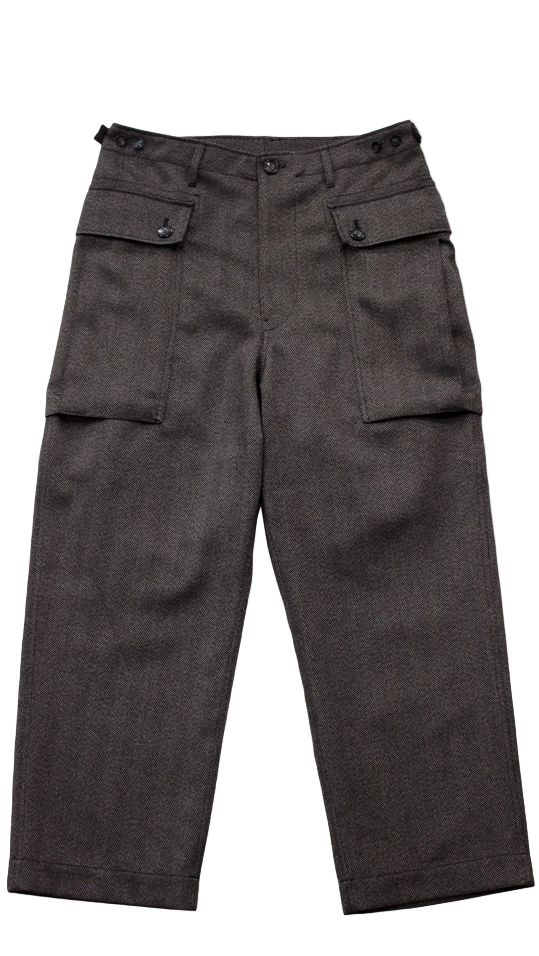 TECHTWEED HBT MILITARY PANTS - GREY HERRINGBONE