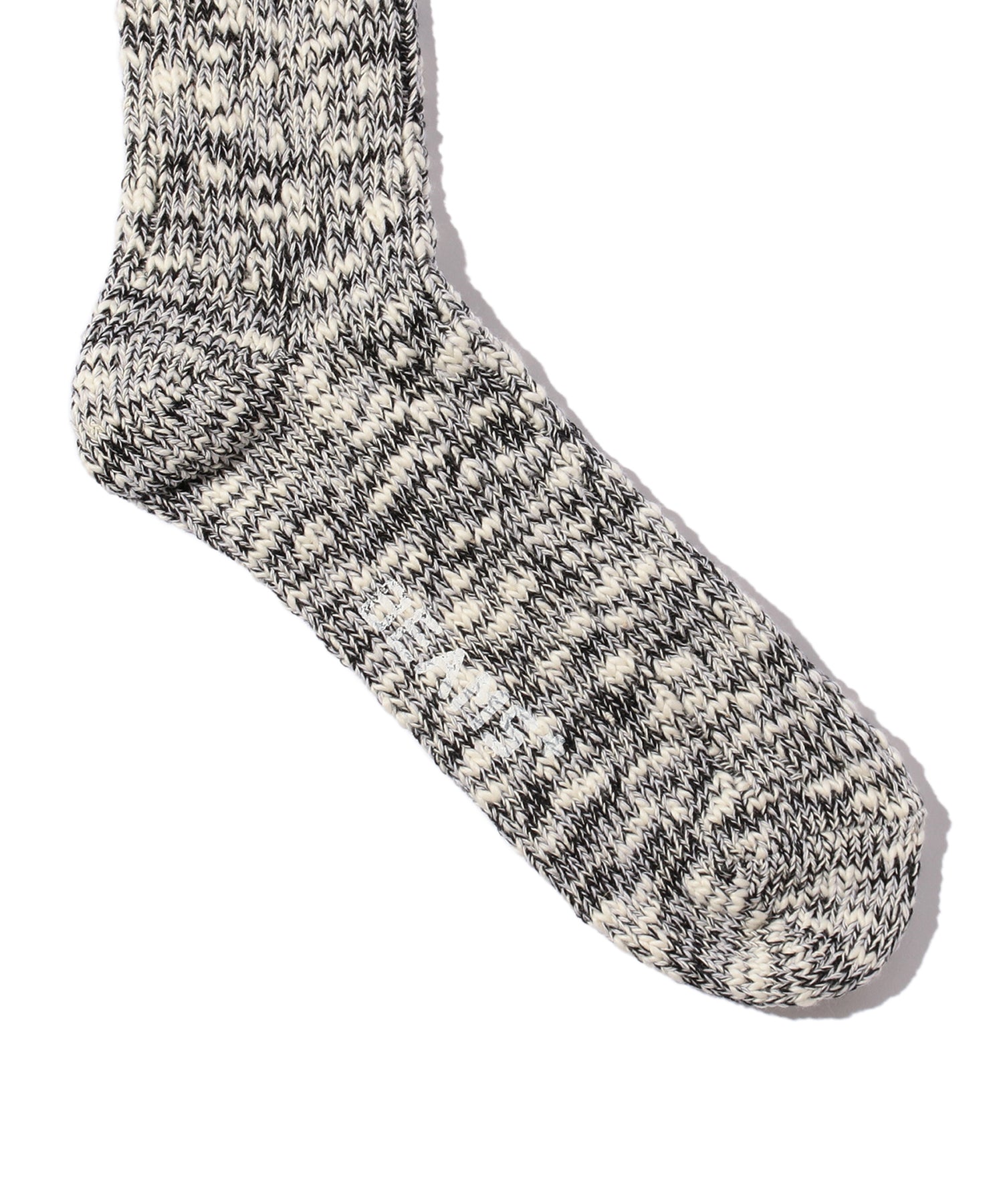 BEAMS PLUS SLUB SOCKS - BLACK BASE