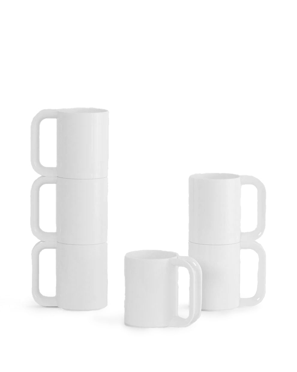 MAX DINNERWARE MUGS - WHITE (SET OF 6)