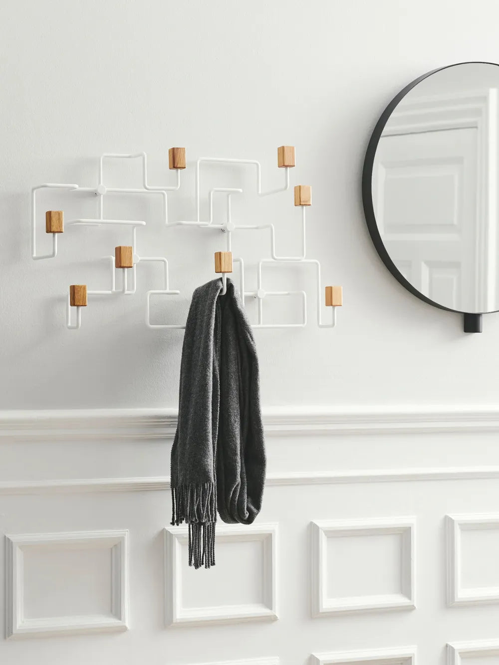 UNDERGROUND COAT RACK - WHITE OAK / WHITE