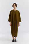 CORDUROY RADIANT DRESS - DARK OLIVE