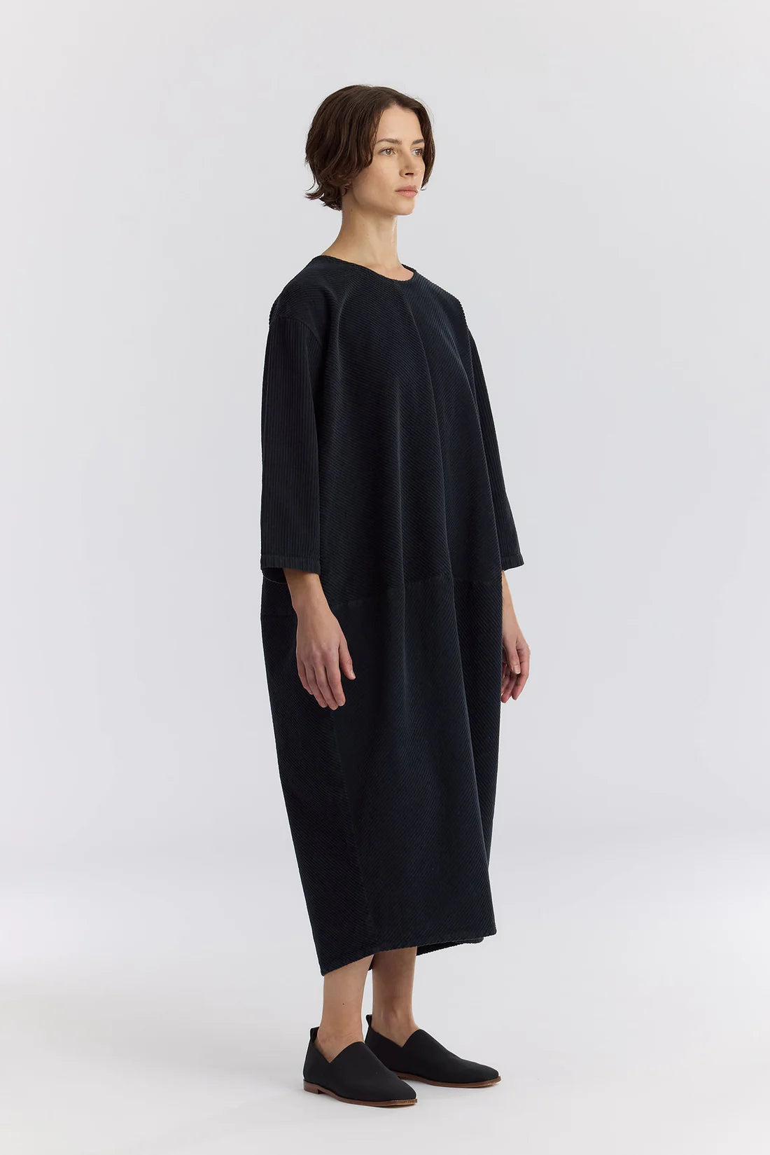 CORDUROY RADIANT DRESS - DARK GREY