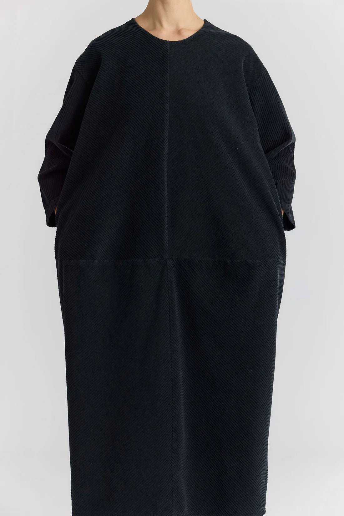 CORDUROY RADIANT DRESS - DARK GREY