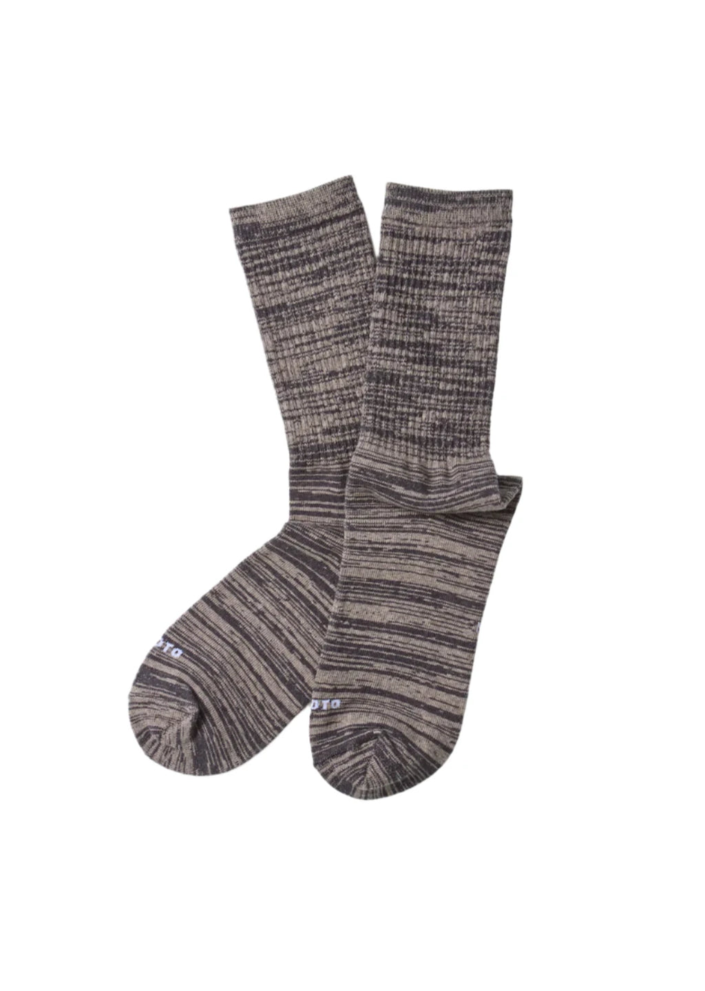 RAFFY BLEND CREW SOCKS - CHARCOAL / GREY