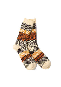 CHECK AND STEP SOCKS - BLACK