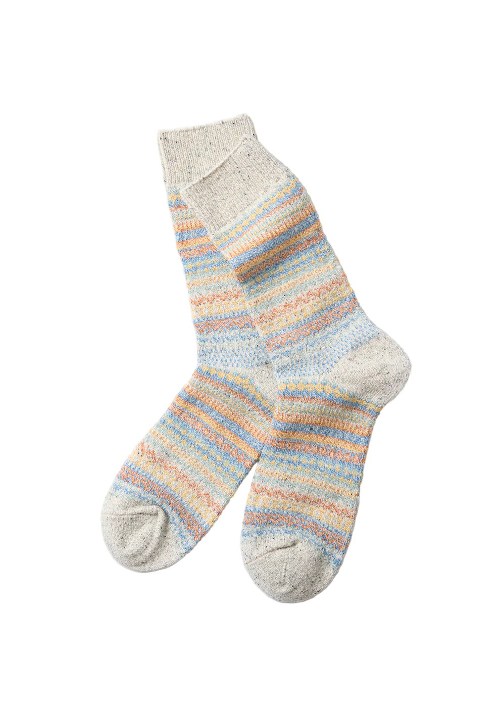 NORDIC PATTERN SOCKS - LIGHT GRAY