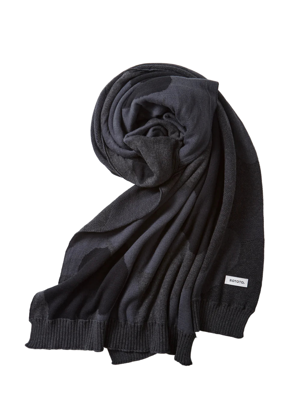 DUCK CAMO SHAWL MUFFLER  - CHARCOAL / BLACK