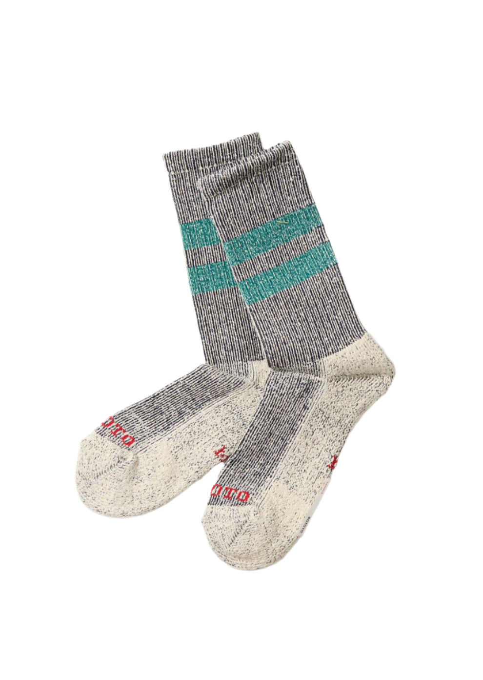 PILE STRIPE MARL SOCKS - NAVY / SEA