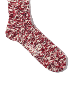 BEAMS PLUS SLUB SOCKS - RED