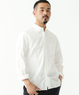 BEAMS PLUS BUTTON DOWN BROAD COLLAR OXFORD - WHITE