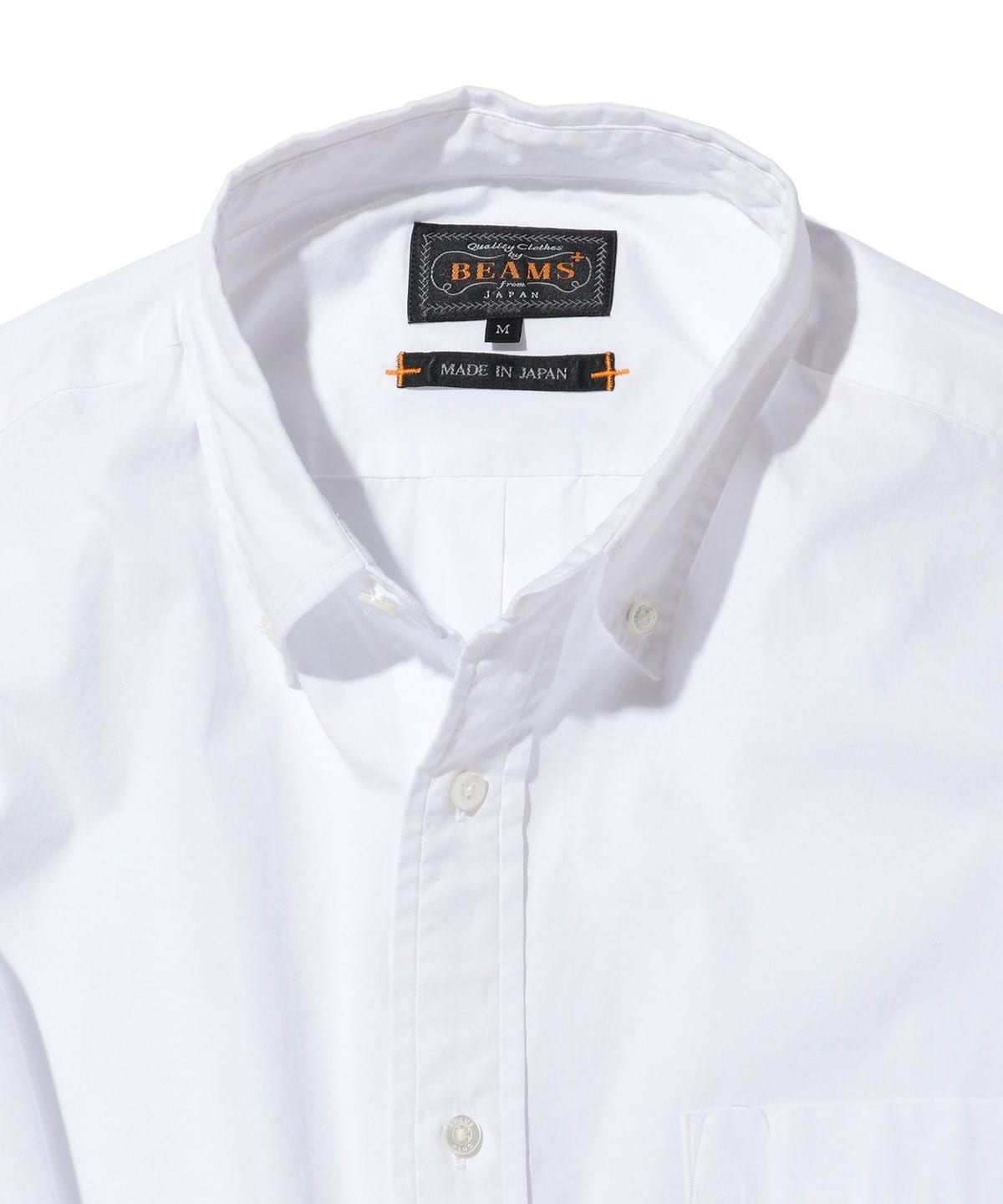 BEAMS PLUS BUTTON DOWN BROAD COLLAR OXFORD - WHITE