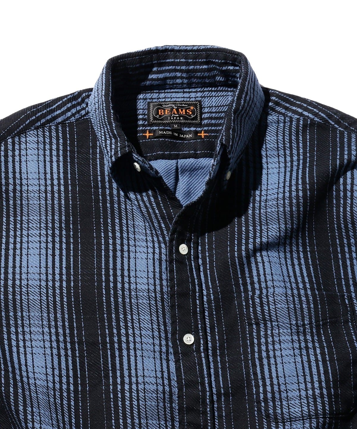 BEAMS PLUS BD FLANNEL SHIRT - NAVY