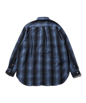 BEAMS PLUS BD FLANNEL SHIRT - NAVY