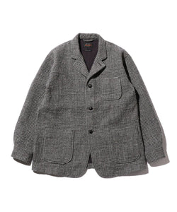 BEAMS PLUS 4 BUTTON ALPACA TWEED JACKET - GLEN CHECK