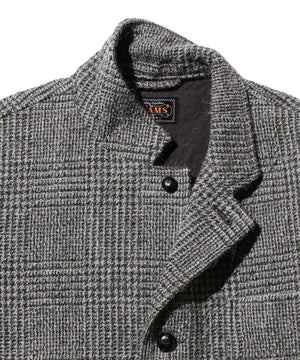 BEAMS PLUS 4 BUTTON ALPACA TWEED JACKET - GLEN CHECK