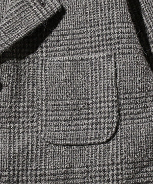 BEAMS PLUS 4 BUTTON ALPACA TWEED JACKET - GLEN CHECK