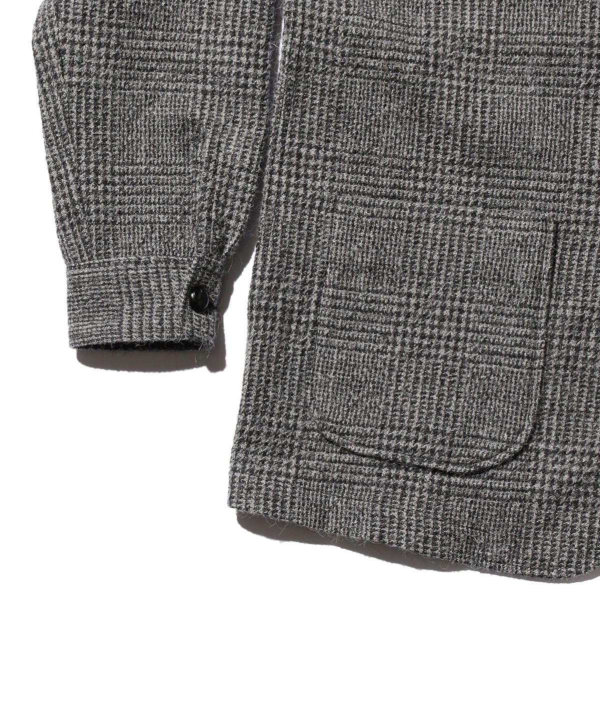 BEAMS PLUS 4 BUTTON ALPACA TWEED JACKET - GLEN CHECK