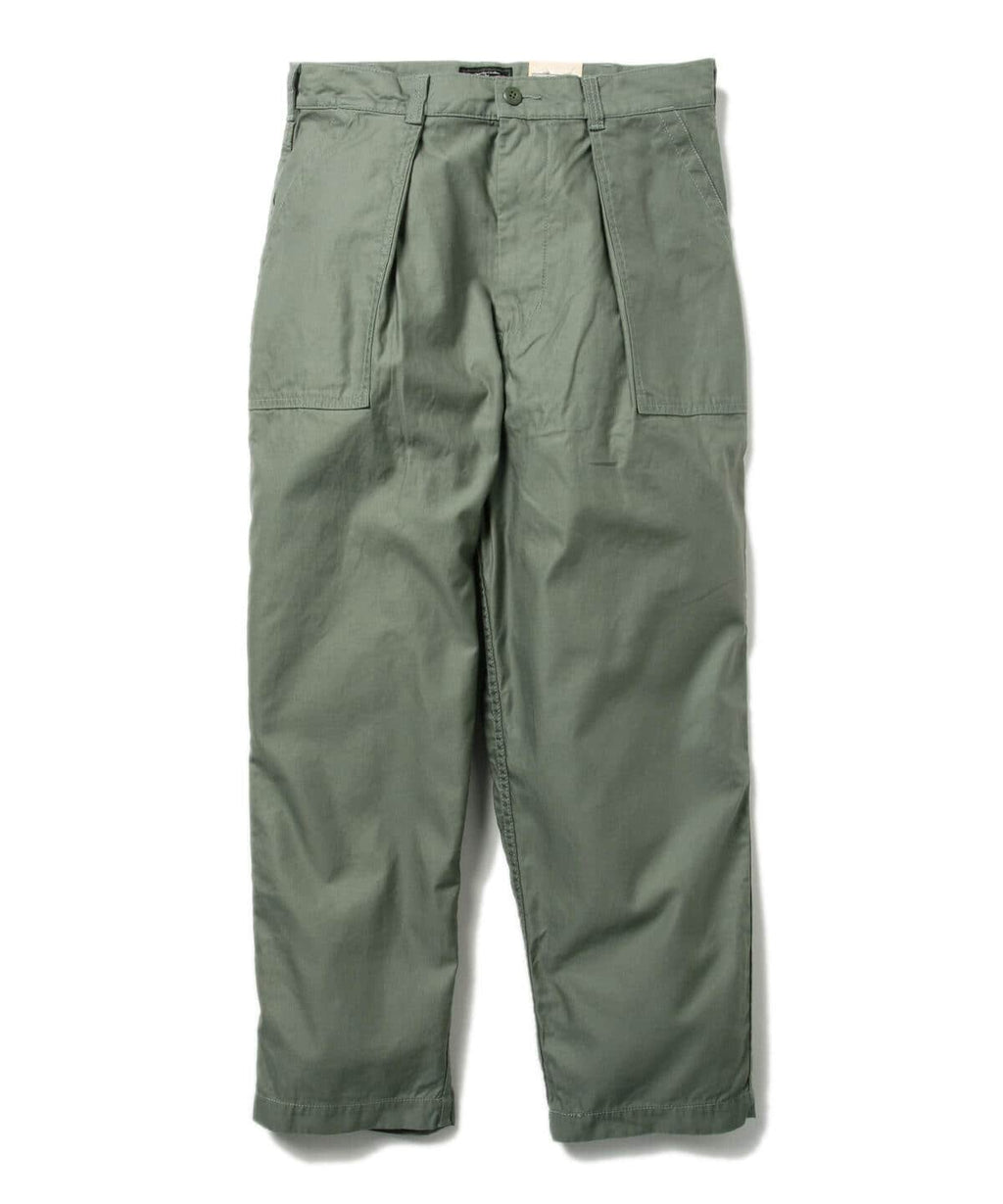 BEAMS PLUS 1 PLEAT BAKER PANTS - OLIVE