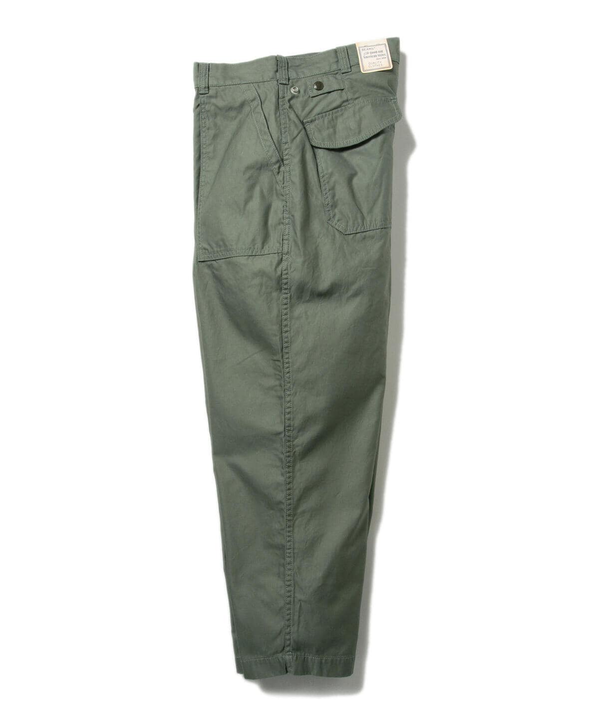 BEAMS PLUS 1 PLEAT BAKER PANTS - OLIVE