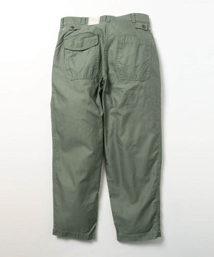 BEAMS PLUS 1 PLEAT BAKER PANTS - OLIVE