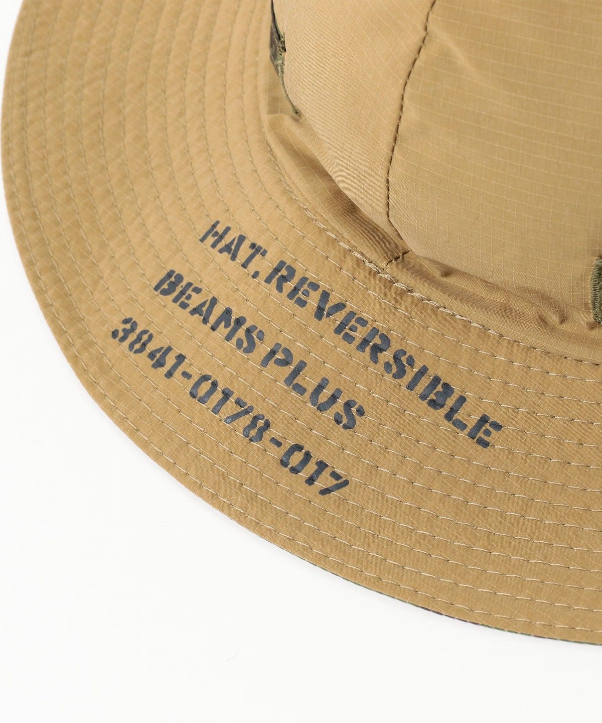 BEAMS PLUS MILITARY REVERSIBLE SUN HAT - OLIVE