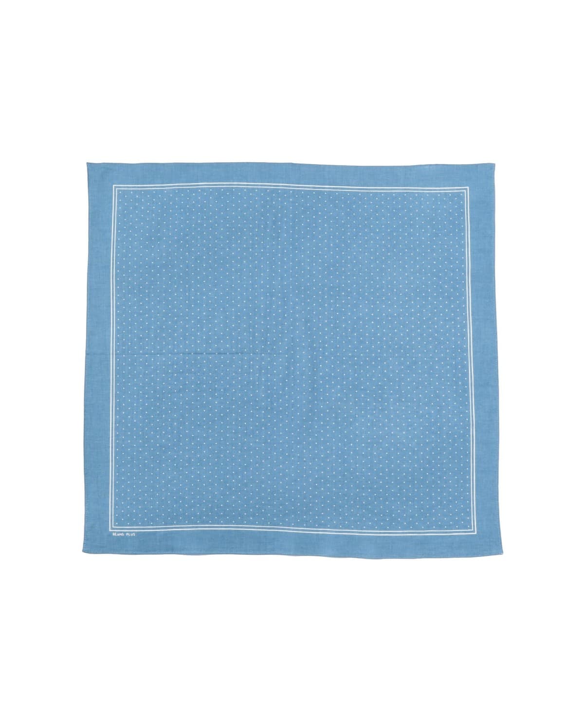 BEAMS PLUS DISCHARGE PRINTING BANDANA  - LIGHT BLUE / SMALL DOTS