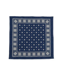 BEAMS PLUS DISCHARGE PRINTING BANDANA  - NAVY / LARGE DOTS