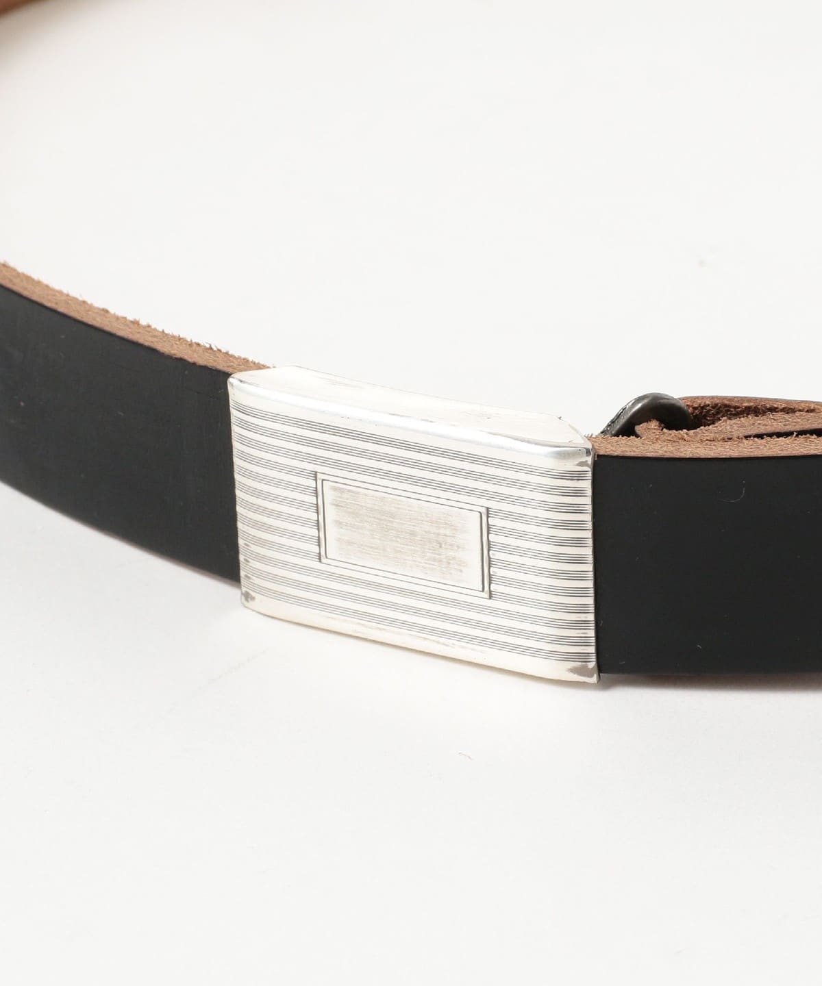 BEAMS PLUS PLATE BELT HORWEEN LEATHER - BLACK