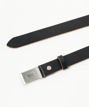 BEAMS PLUS PLATE BELT HORWEEN LEATHER - BLACK