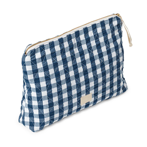 KARLA TOILETRY BAG - BLUE / WHITE