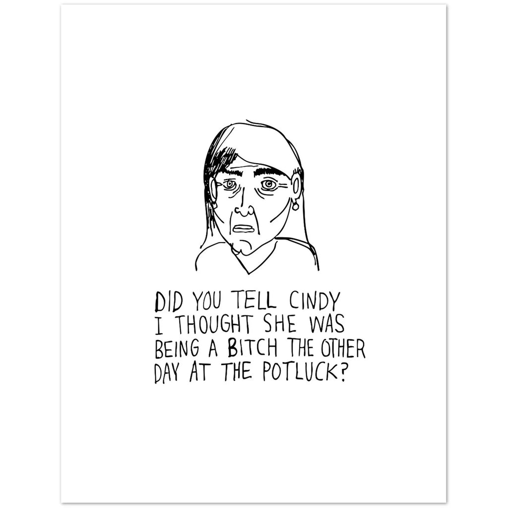 BITCH AT POTLUCK - GREETING CARD