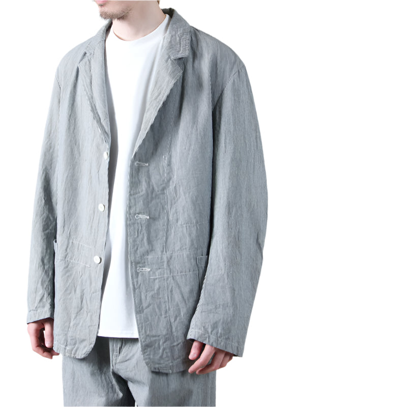 BRITISH 3B JACKET - INDIGO PINSTRIPE