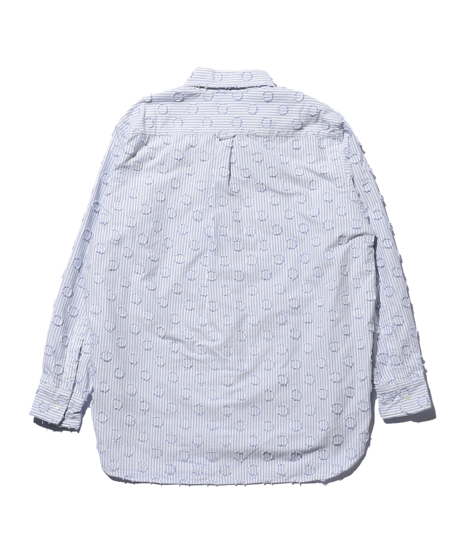 BEAMS PLUS BD BURNOUT DOT CANDY STRIPE - BLUE