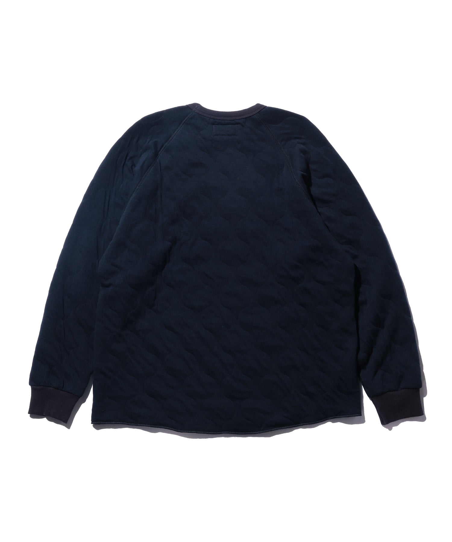 BEAMS PLUS MILITARY QUILT CREWNECK SWEATSHIRT - NAVY