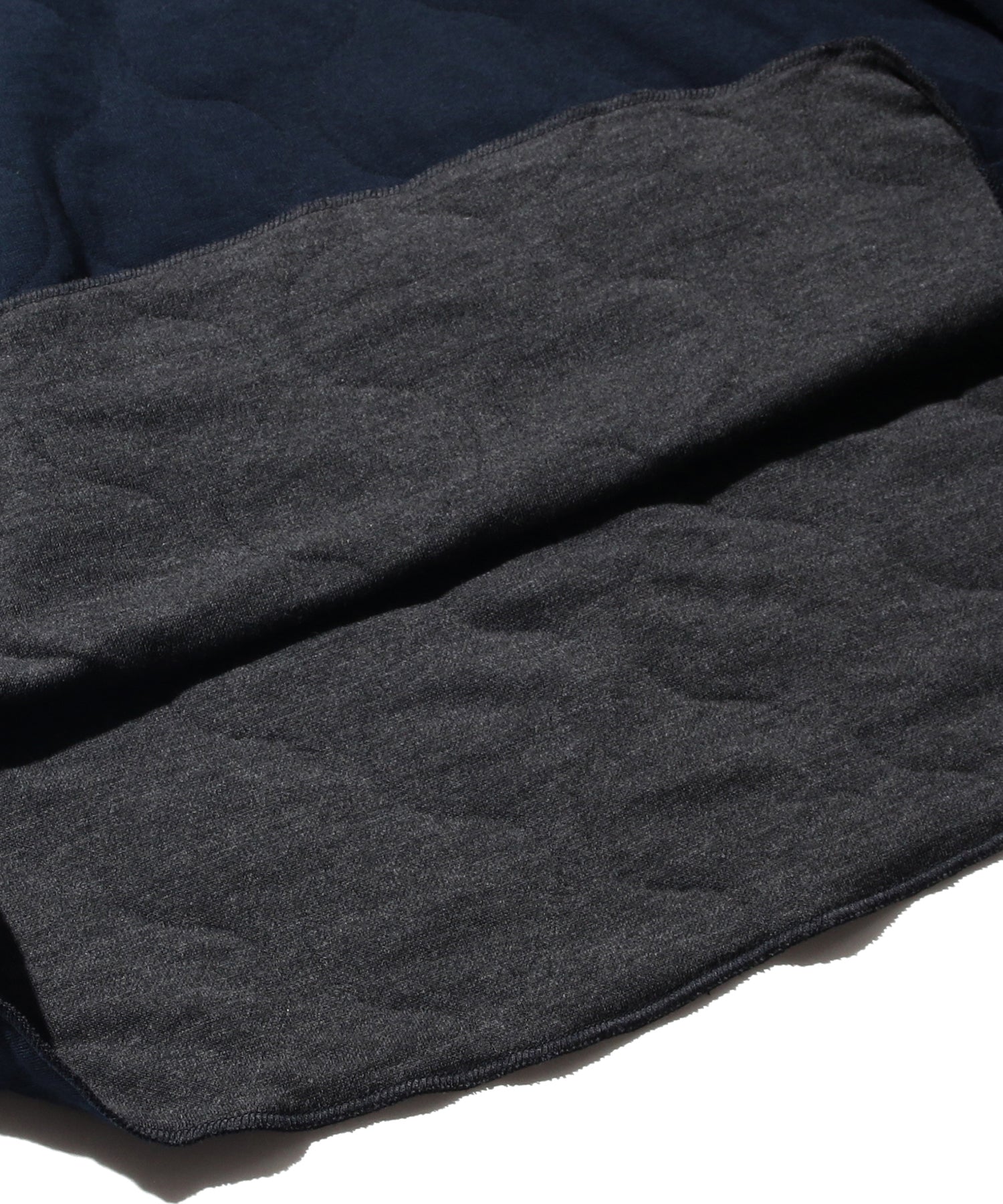 BEAMS PLUS MILITARY QUILT CREWNECK SWEATSHIRT - NAVY