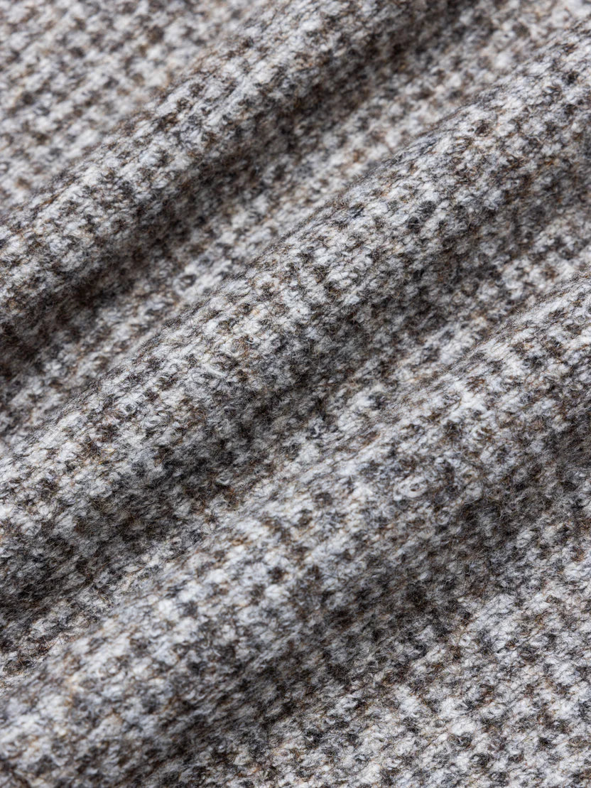 DOUNE BONDED WOOL MIX CHECK PANT - TAUPE