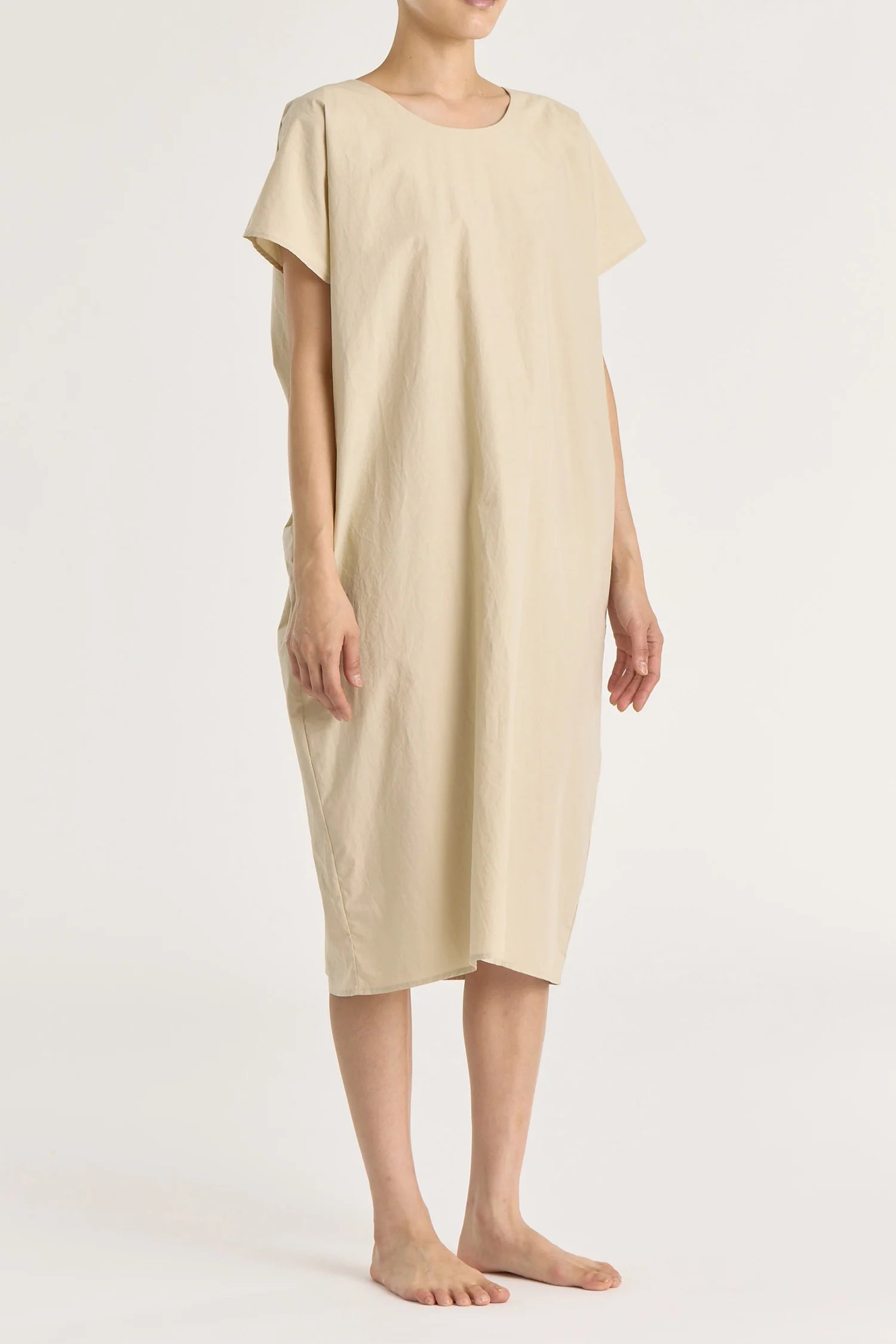 WATER FALL DRESS - OYSTER