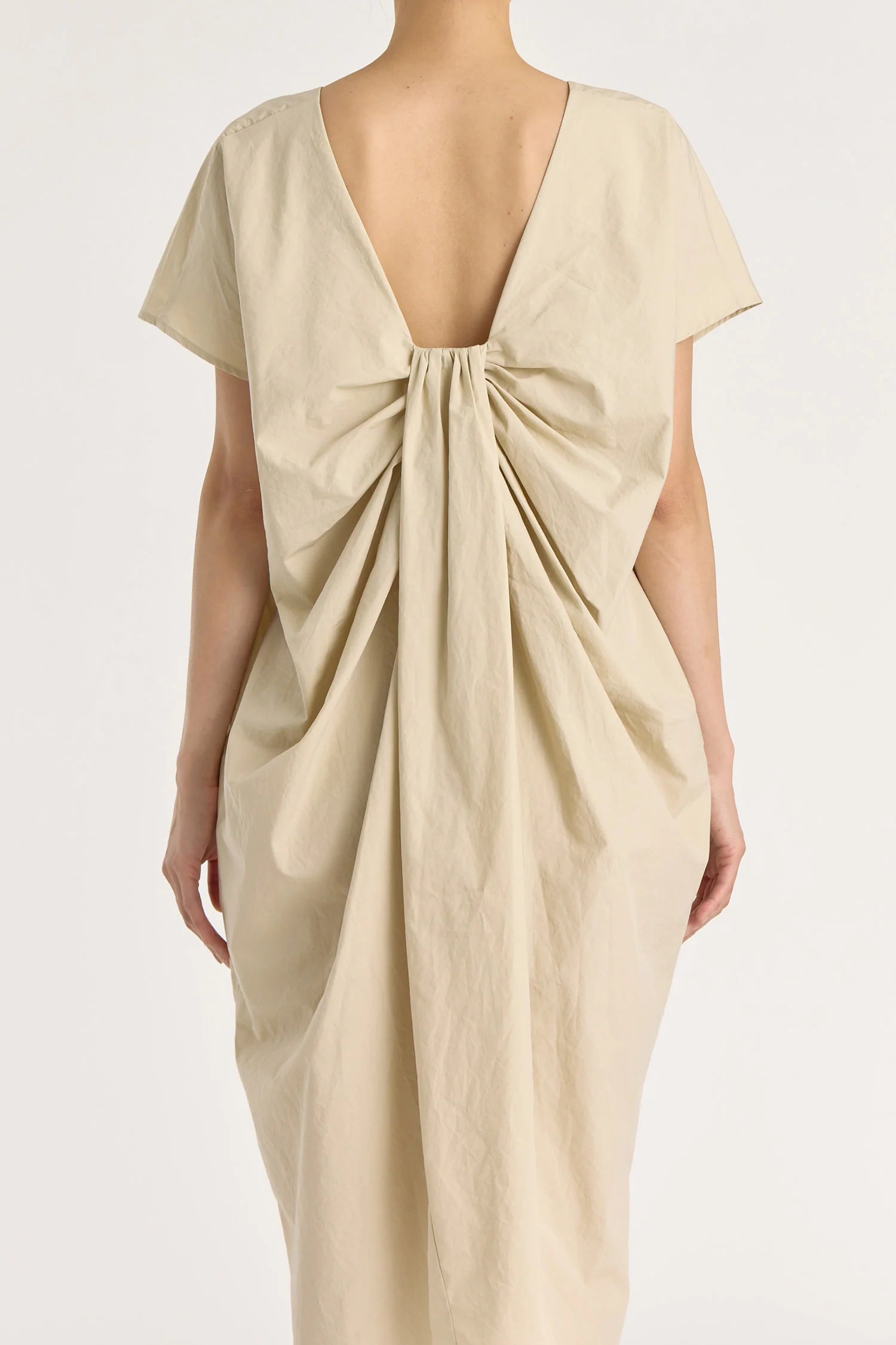 WATER FALL DRESS - OYSTER