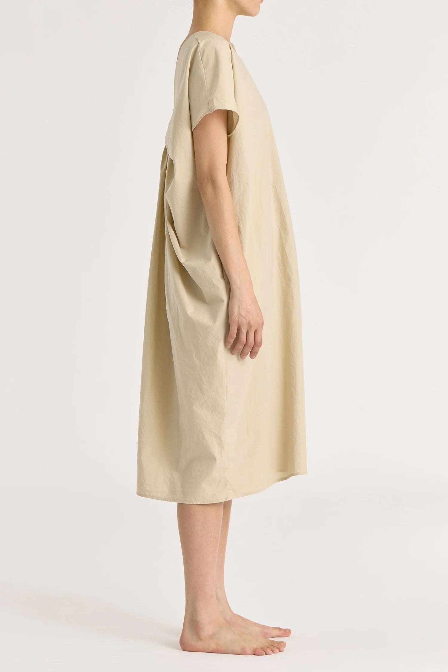 WATER FALL DRESS - OYSTER