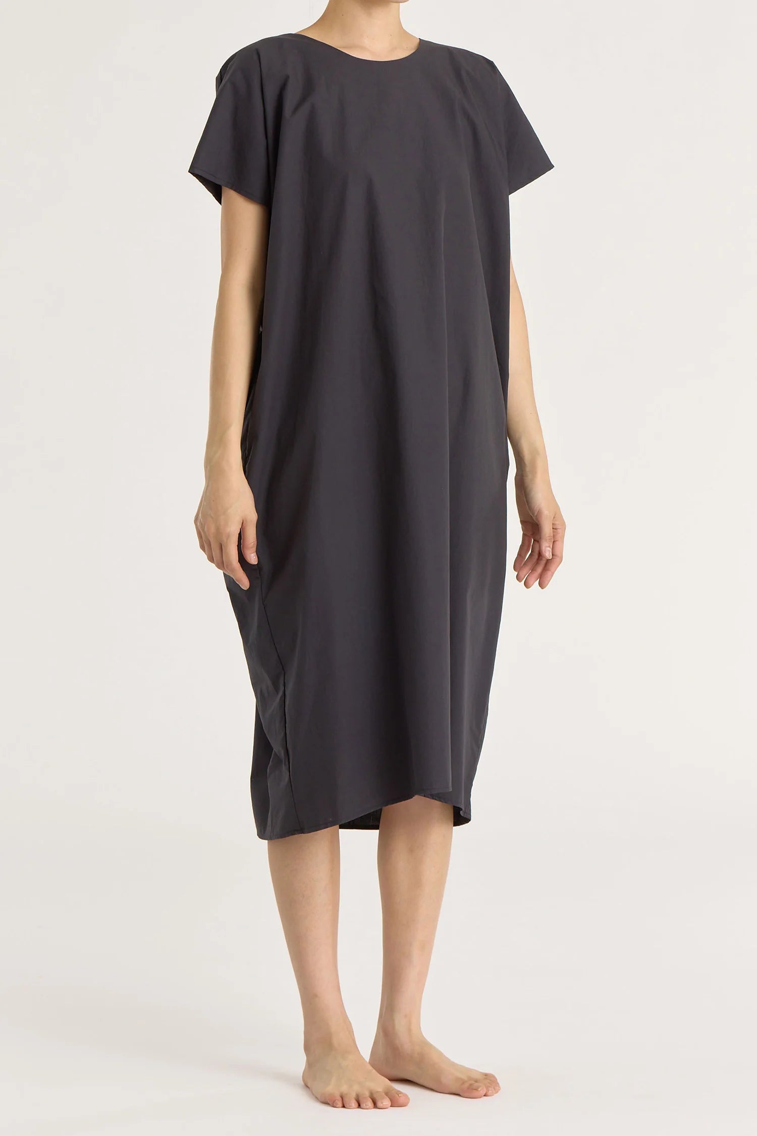 WATER FALL DRESS - BLACK