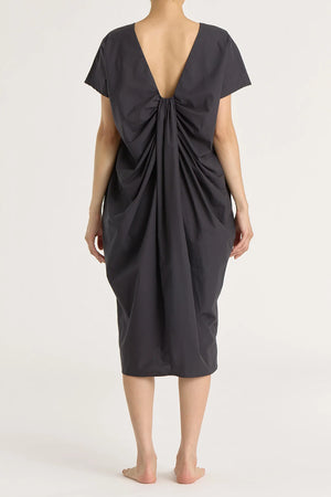 WATER FALL DRESS - BLACK