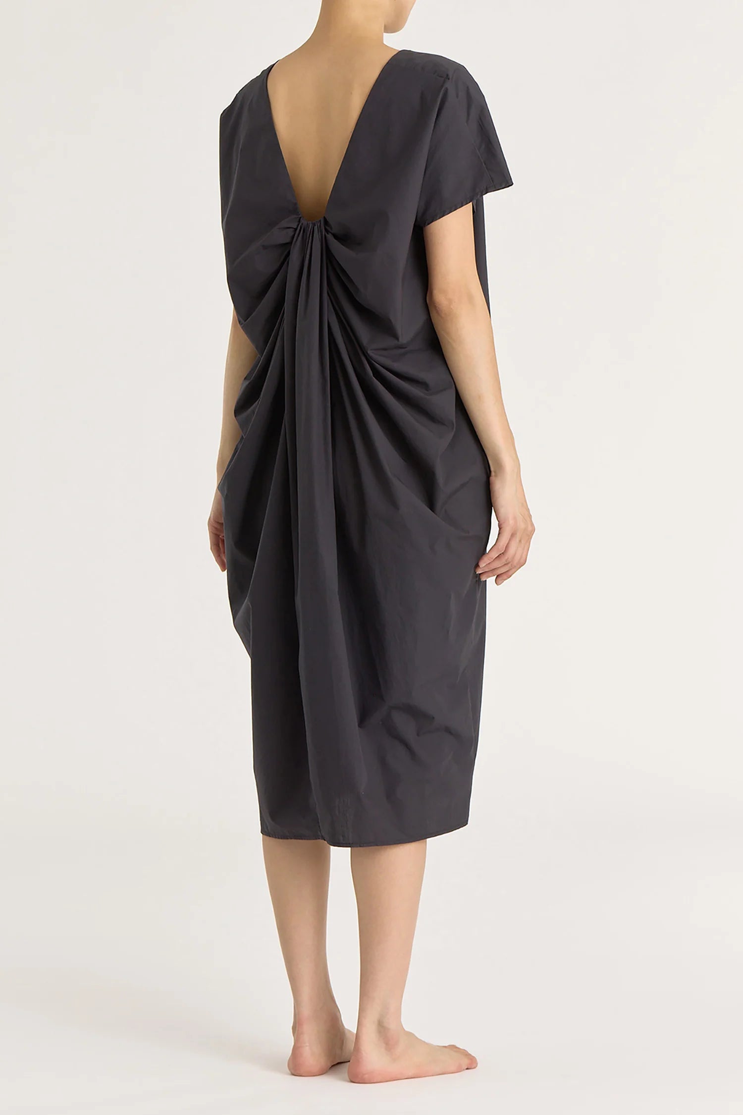 WATER FALL DRESS - BLACK