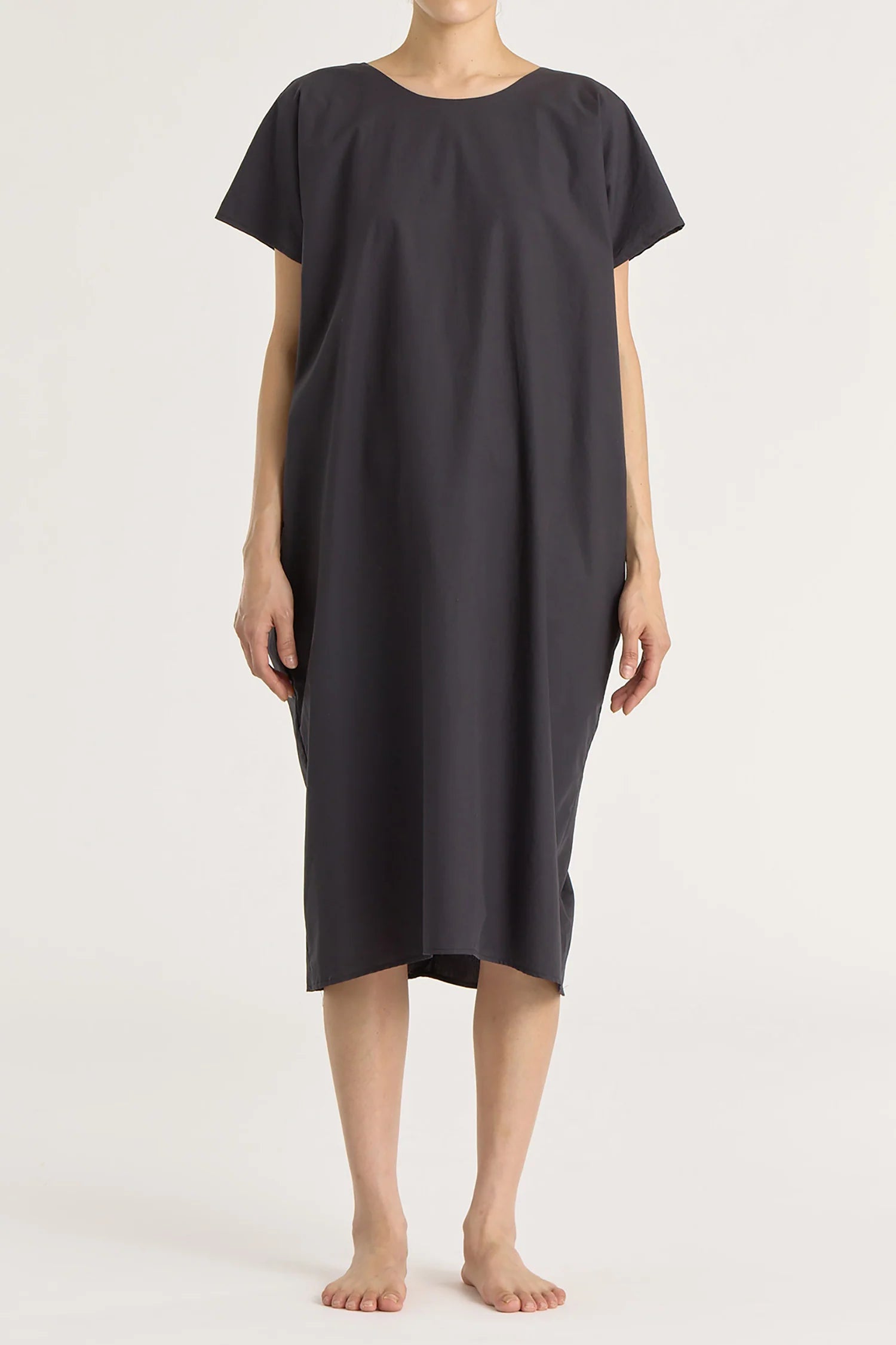 WATER FALL DRESS - BLACK