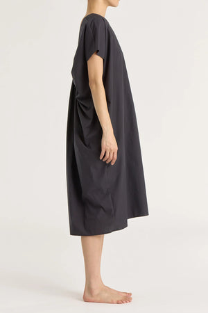 WATER FALL DRESS - BLACK