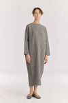 DIAMOND QUILTED DRESS - DARK STONE